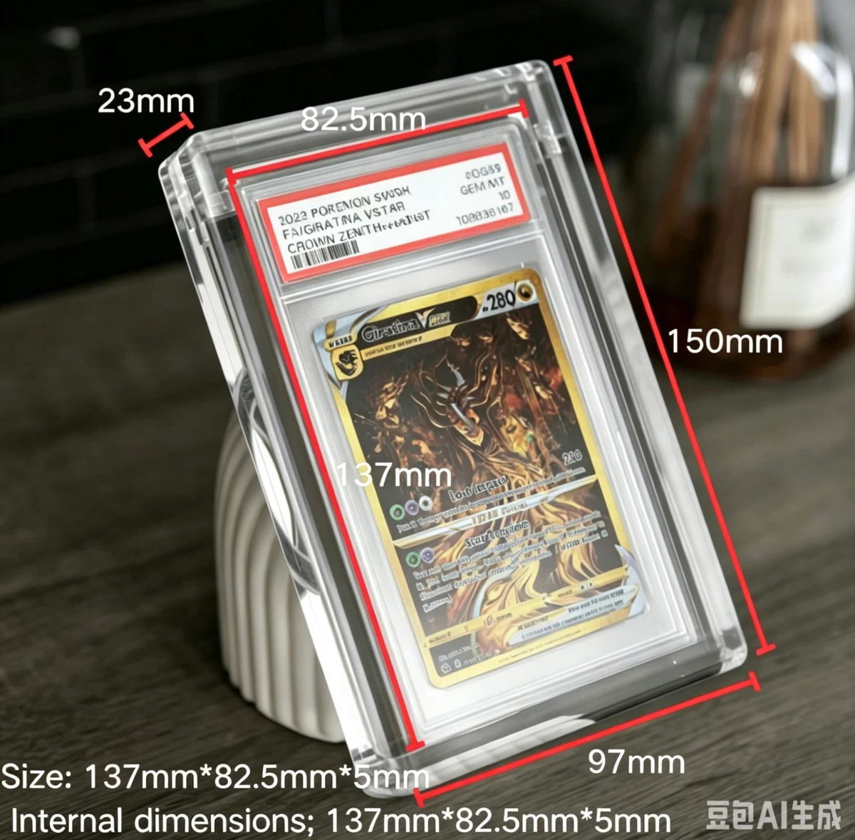Magnetic PSA Card Slab Holder, Graded Card Display Case for PSA Slabs, Trading Card Protective Storage Box