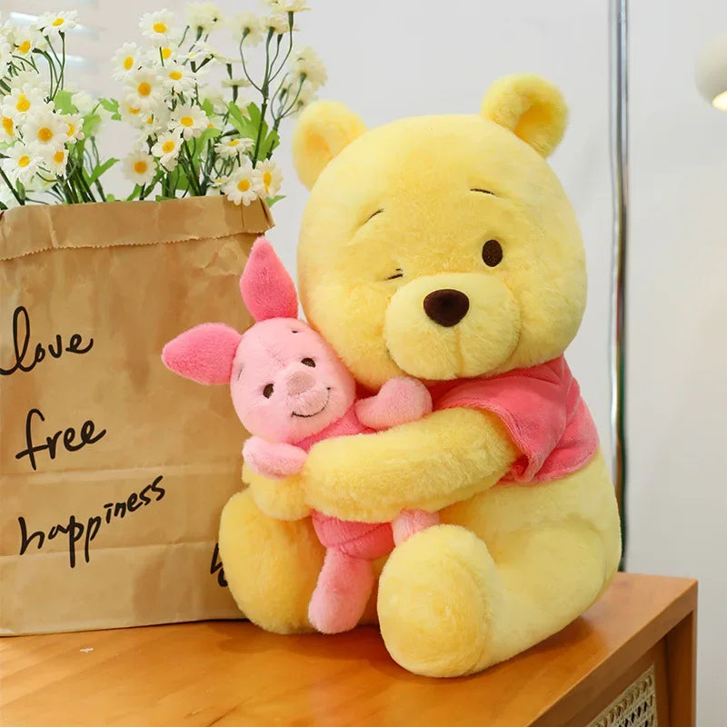 Disney Winnie The Pooh Hugging Piglet Plush Toy - plush